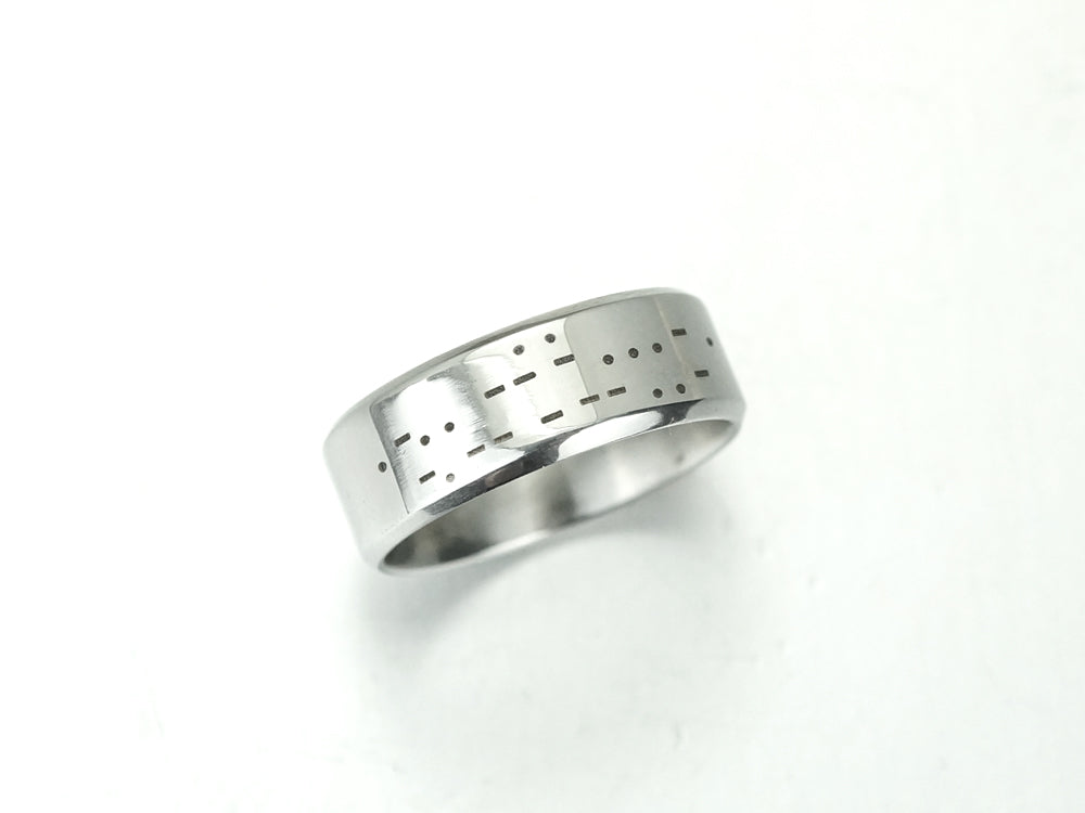 Infinite Connection Engraved Ring for Men in Silver - Ring with Hidden Message