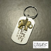Handmade Handwriting Keychain, Memorial Signature & Bronze Elephant Keychain, Customized Dog Tag