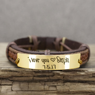 Personalized Signature Bracelet, Actual Handwriting Bracelet, Handwritten Leather Engraved Bracelet