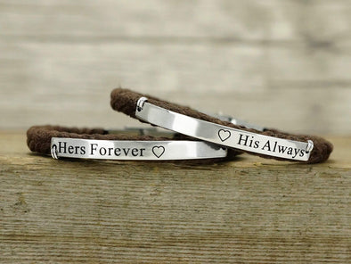 His and Her Forever Always Bracelets