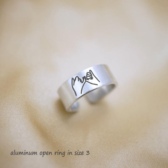 Pinky Promise open Ring for women