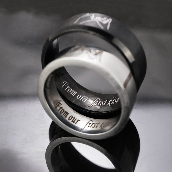 Pinky Swear Rings for Couples, from our first kiss