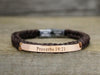 Matthew 6:34- Personalized Bible Verse Bracelet, Engraved Scripture Jewelry, Cord Braided Bracelet