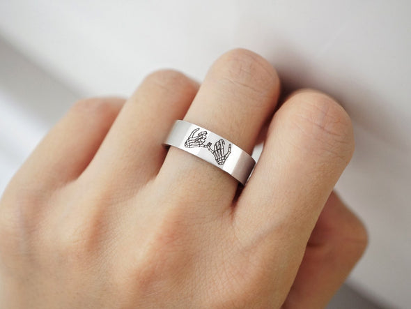 Pinky Promise Rings for Couples