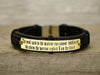 Personalized Mens Leather Bracelet, Game of Thrones Bracelet, Inspirational Quote Engraved Bracelet