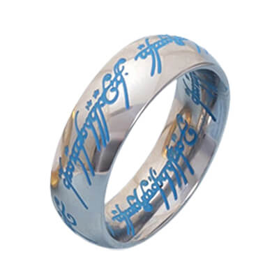 Ebano Wood Mens Wedding Ring Twist Damascus Steel Wood Ring with Turquoise  Stone Glow Ring Band – Eiroc