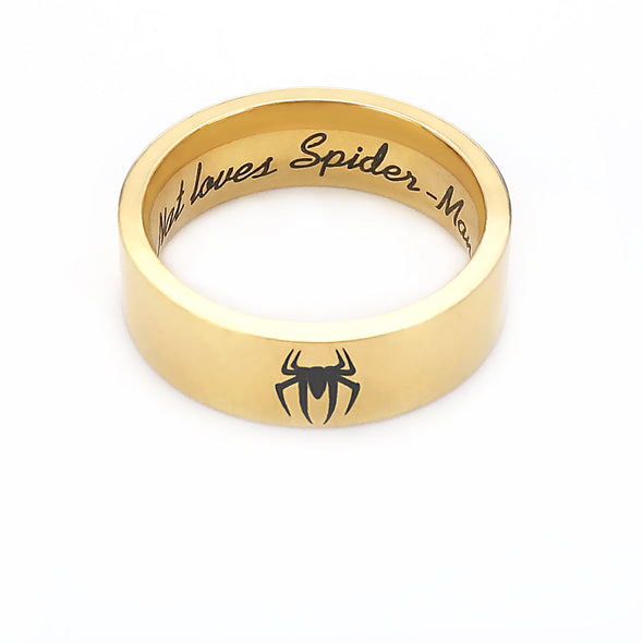 TimJeweler gold spiderman ring