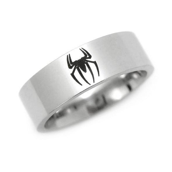 TimJeweler silver spiderman ring