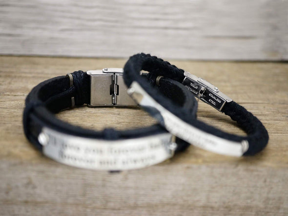 Custom Coordinates Bracelet for Couples, His and Her Bracelets
