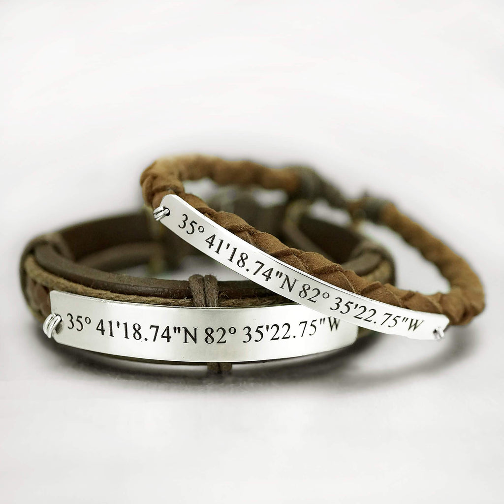 Longitude and latitude bracelets online