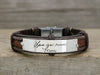I Love You Bracelet, Memorial Signature Bracelet, Custom Handwriting Bracelet, Leather Engraved Cuff