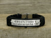 Latitude Longitude Bracelet for Him, Mens Coordinates Bracelets Leather and Steel Engravable