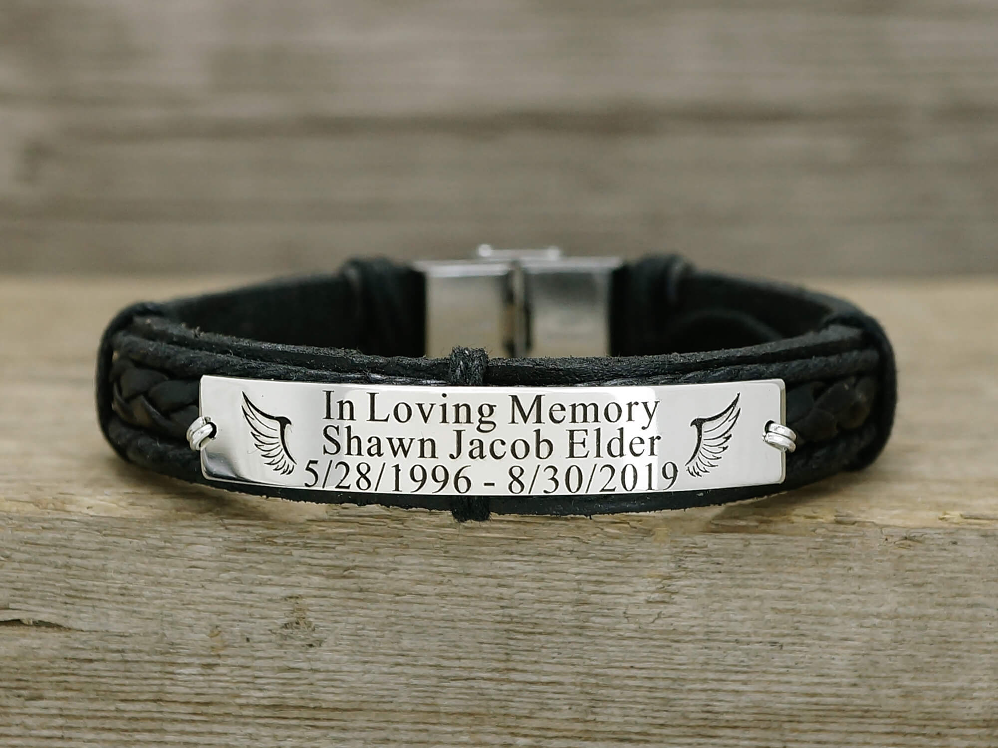 Order Black Lettering Stainless Steel Custom Cancer Bracelet at Memorial  Bracelets dot com