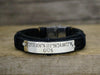 Latitude Longitude Bracelet, Coordinates Bracelet, Custom Engraved Leather Bracelet, Gift for Mom