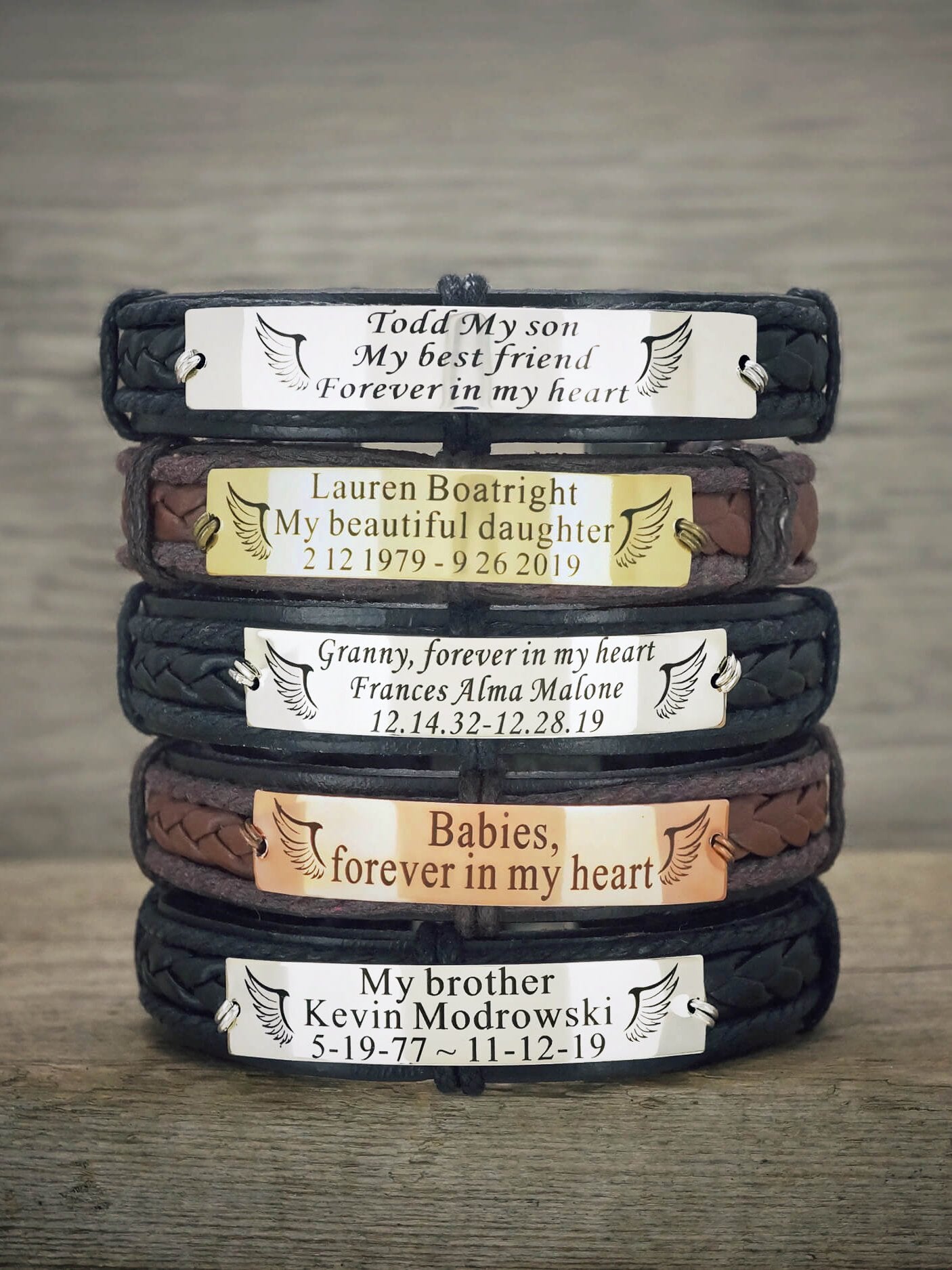 Custom Memorial Bracelets  Wristbands  Fast Shipping  Reminderband