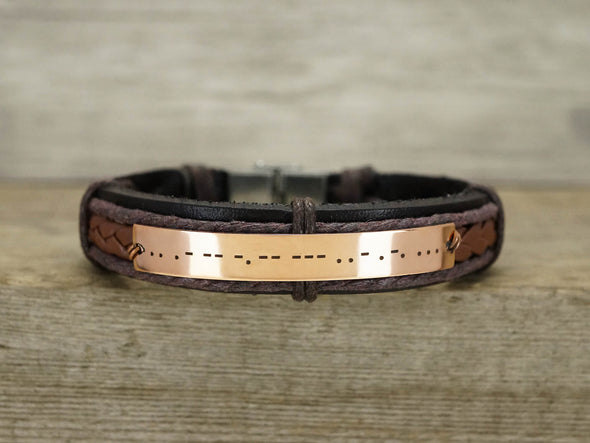 Personalized Morse Code Bracelet, Hidden Message Bracelet