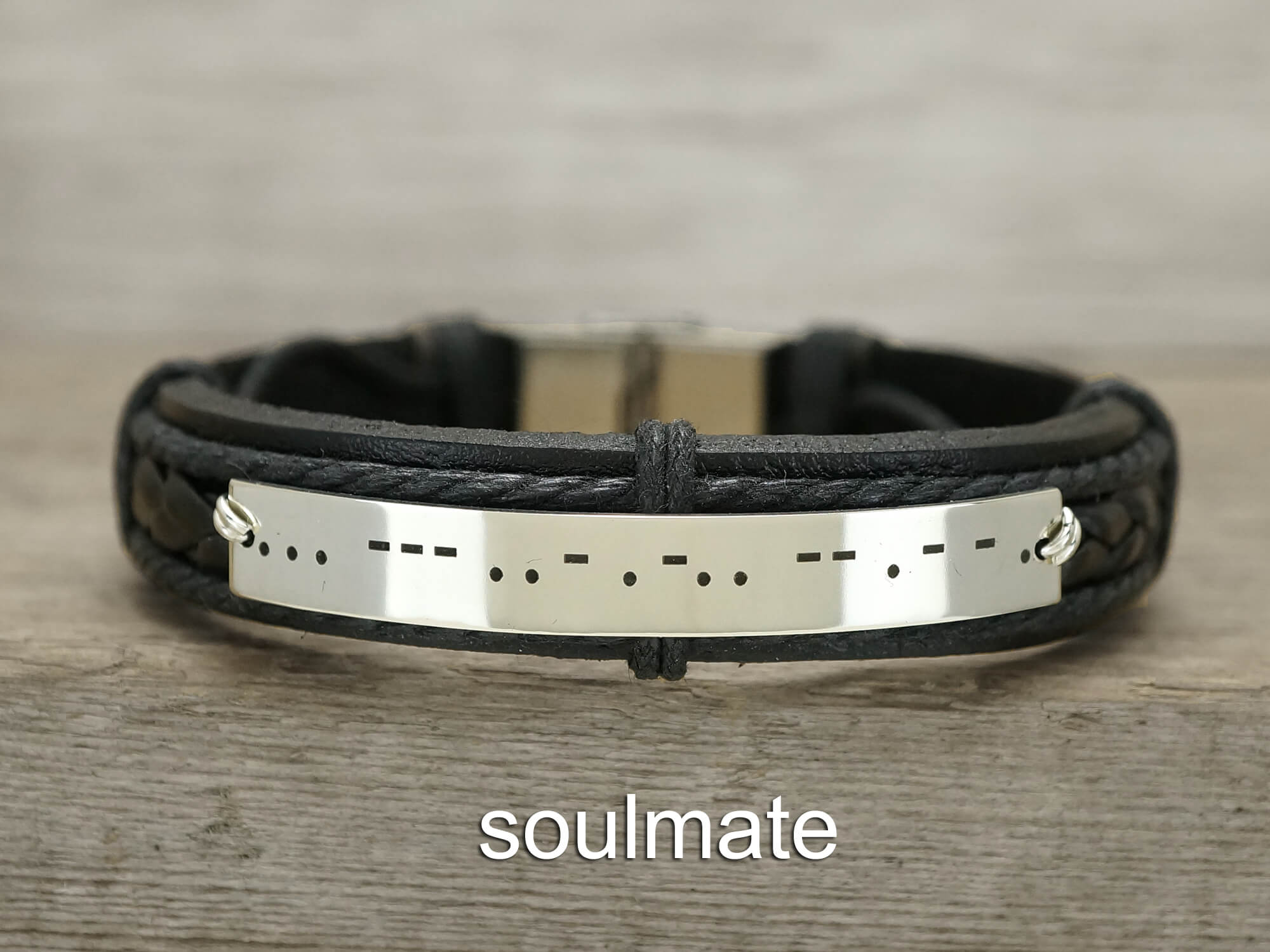 Love You Personalized Mens Bracelet Morse Code Bracelet 