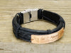 Custom Mens Leather Bracelet, Coordinate Bracelet, Compass Location Bracelet, We'll take Alaska